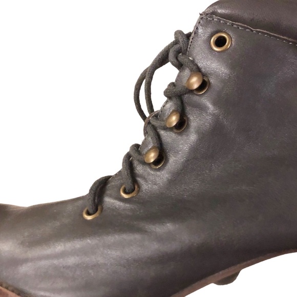 JEFFREY CAMPBELL Lace-up ankle booties Ingles Tahiti gray leather Victorian boho - Picture 5 of 11